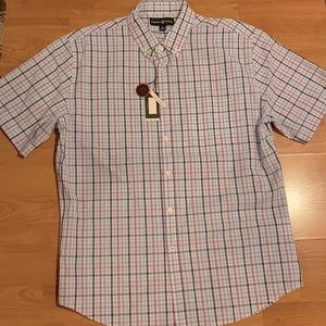 NWT Beverly Hills Polo Club Mens Plaid Button Down Shirt